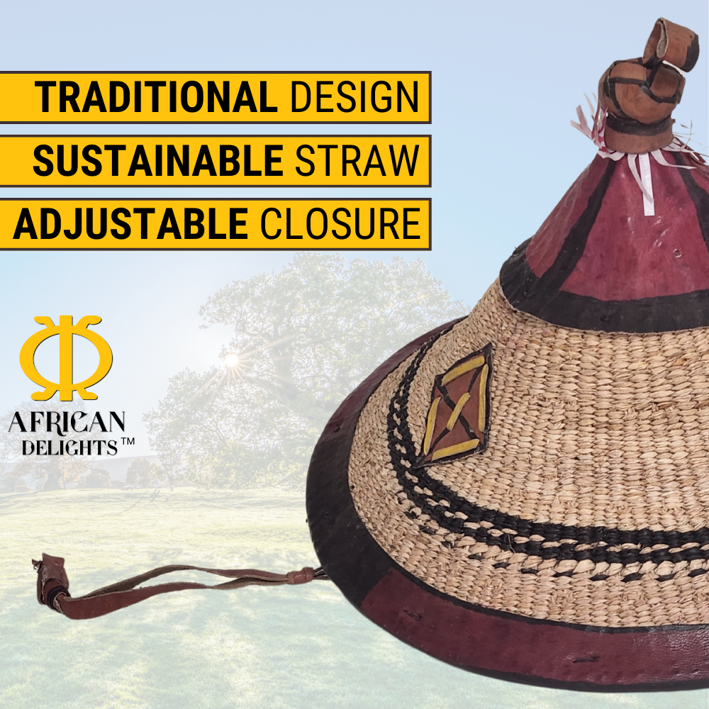 Fulani Leather popular and Straw Hat