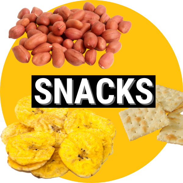 African snacks plantain chips crackers groundnuts peanuts
