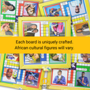 Ludo Board Game | Ludu | Ludi | 14x14in Wood with Glass Top