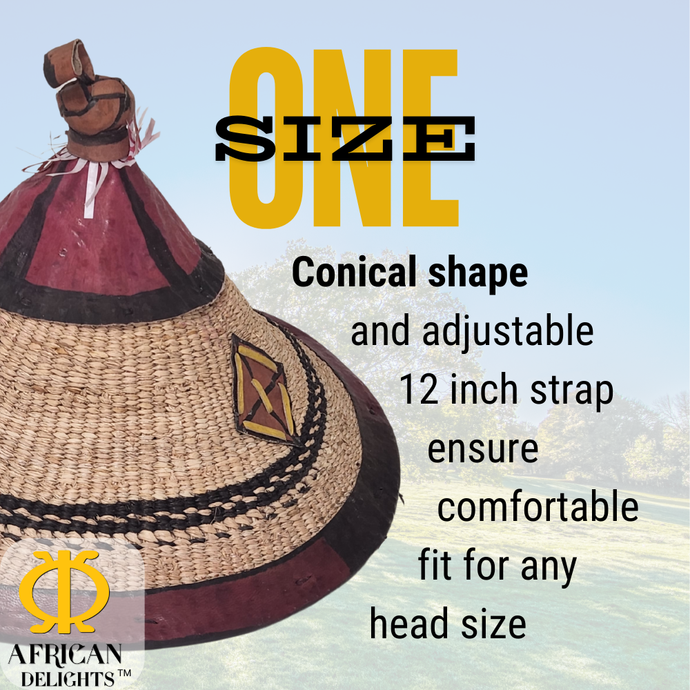 Handmade Fulani African Straw Hat