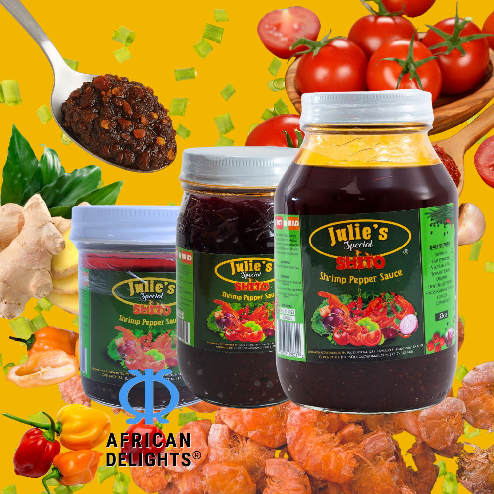 Julie's Special Shito 16 oz | Ghanaian Shrimp Pepper Sauce