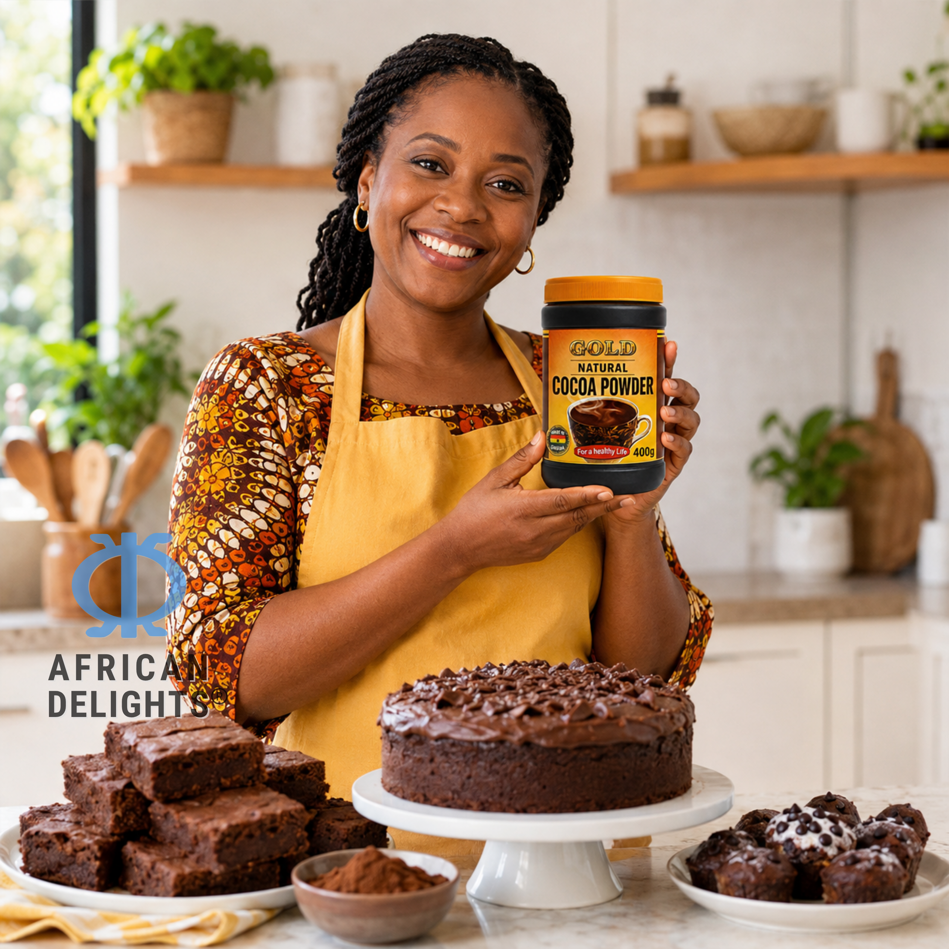 African Delights Brown Gold Natural Cocoa Powder lifestyle image 1