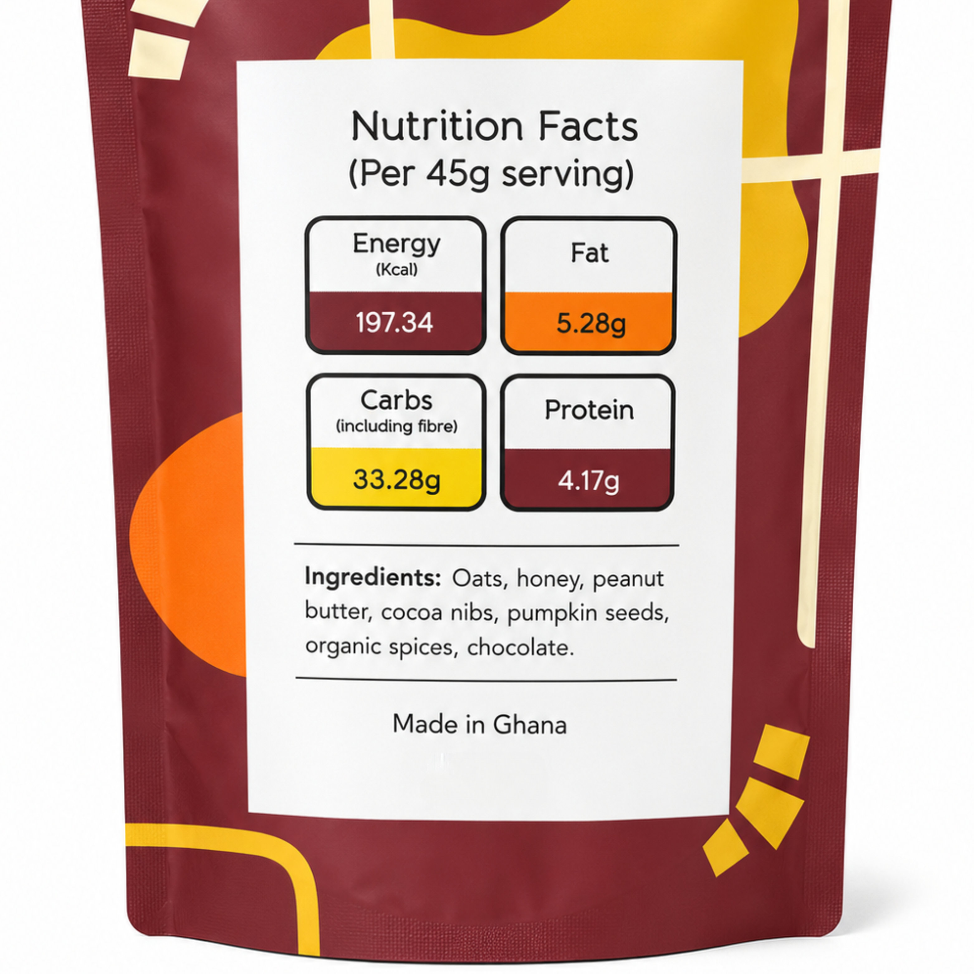 African Delights Chocanola ingredients and nutrition facts # Flavor_Chocanola