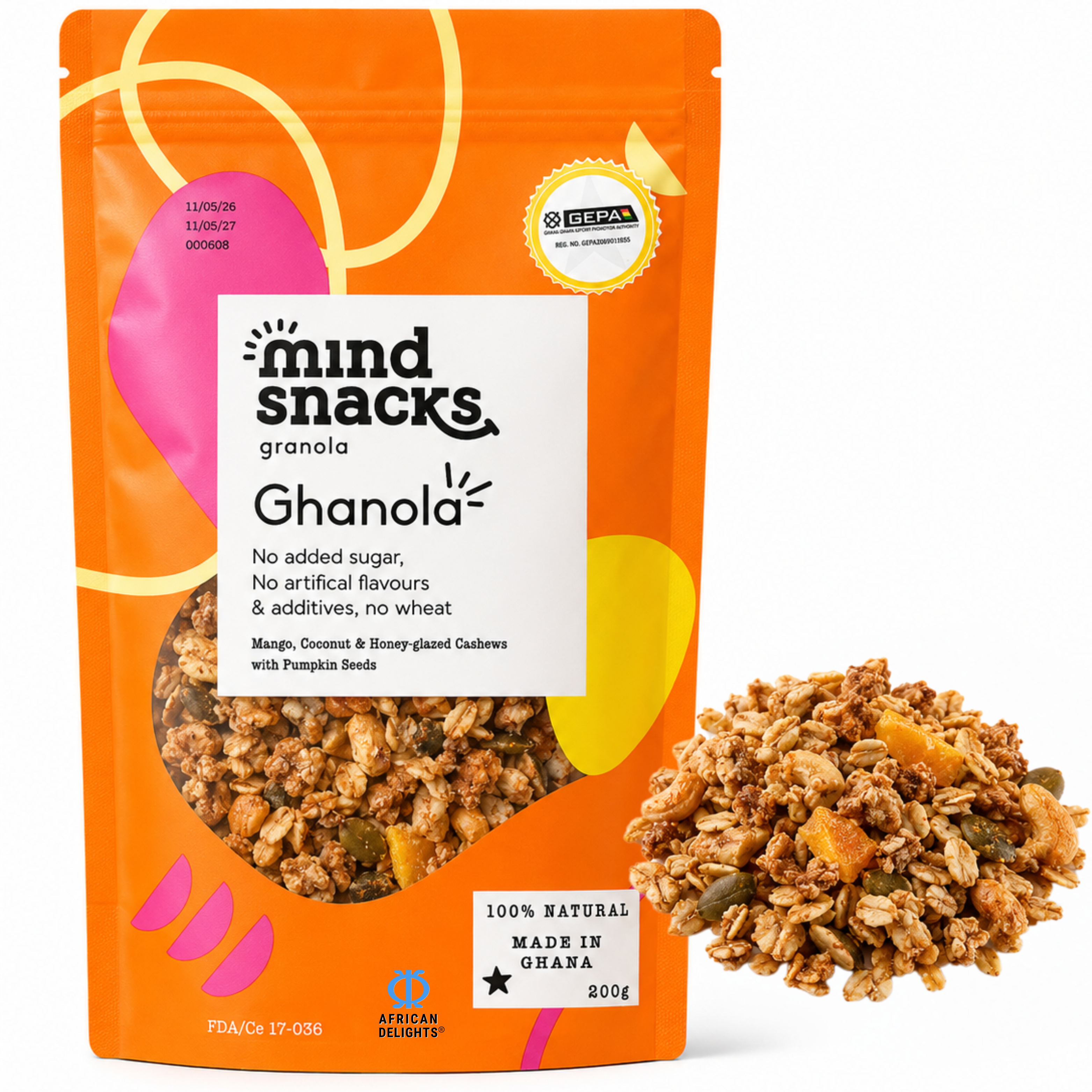 African Delights Ghanola 200g (Pack of 2) # Flavor_Ghanola # Size_200g (Pack of 2)