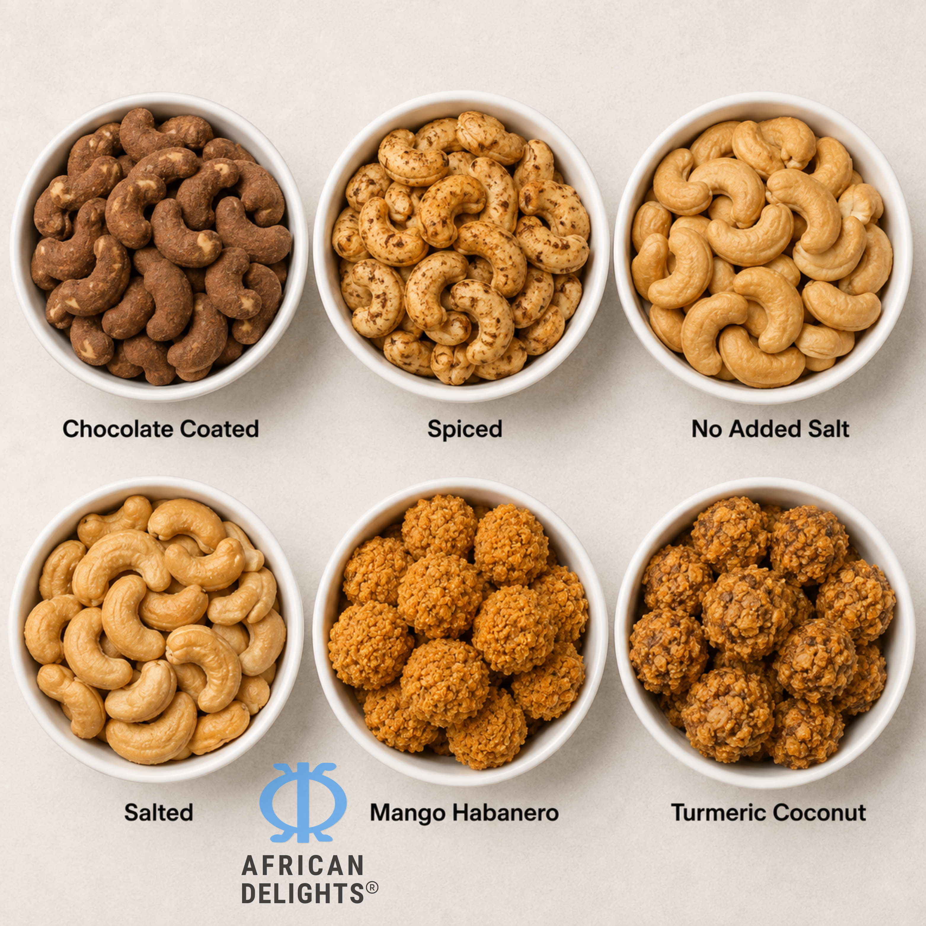 African Delights Roasted Cashews & Cashew Clusters