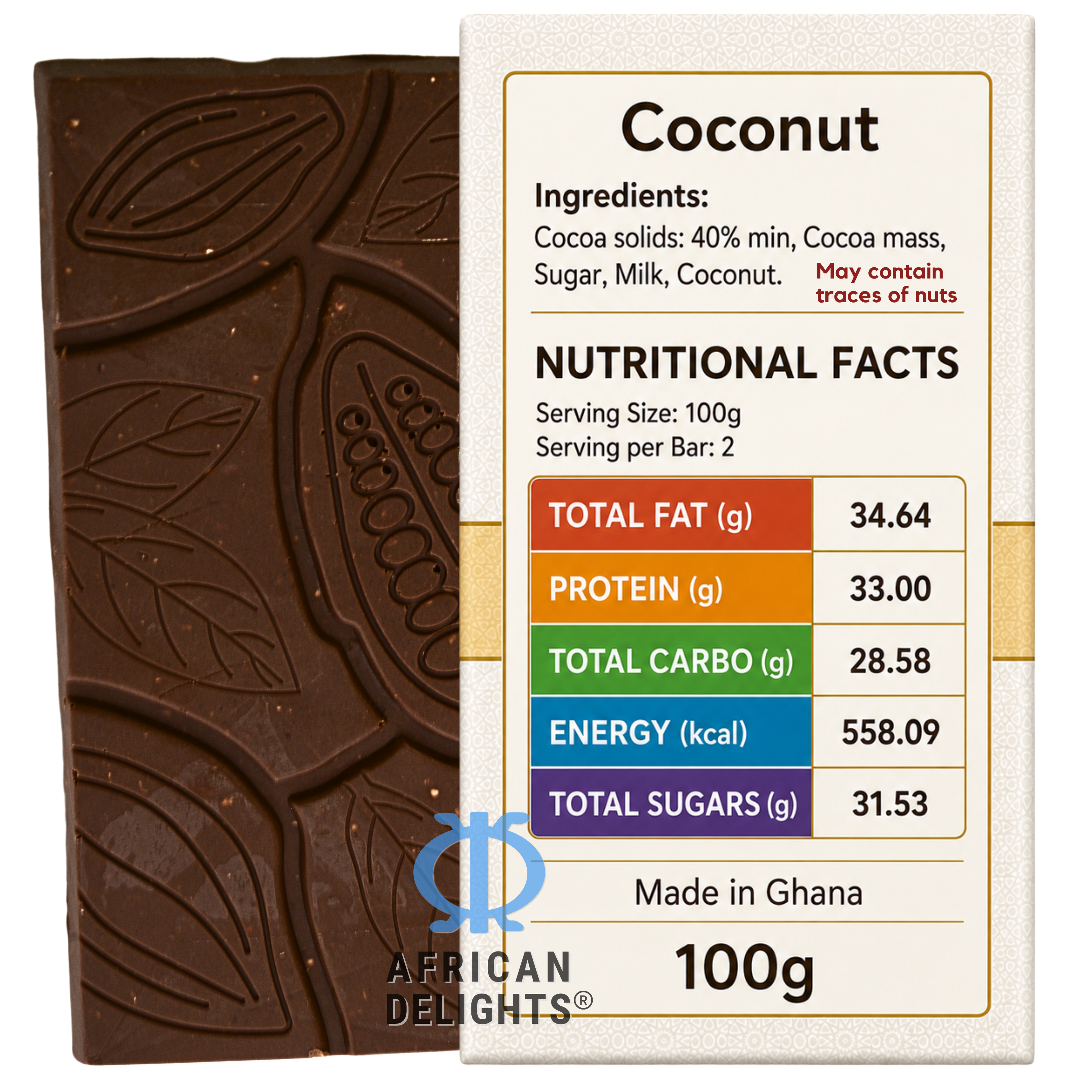 Amonu Coconut (100g) ingredients and nutrition # Style_Coconut (100g)