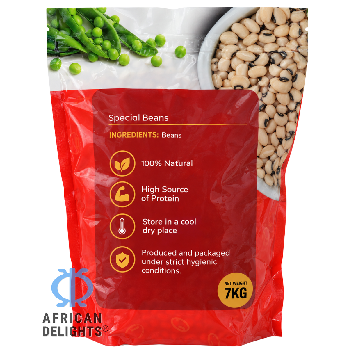 Ask Foods Special Beans, 1 KG ingredients label