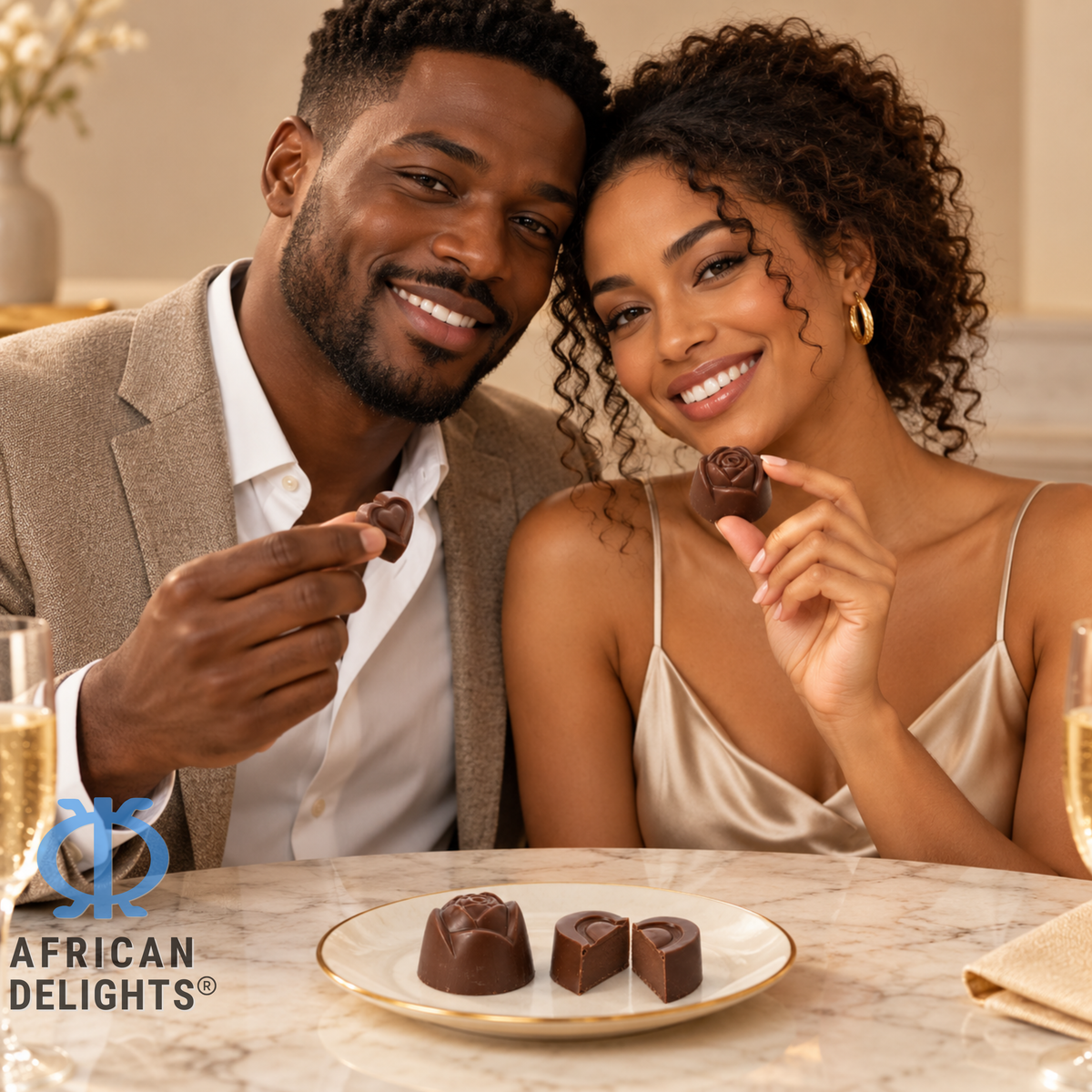 Chocoluv Dark Ghanaian chocolate box open view # Flavor_Dark