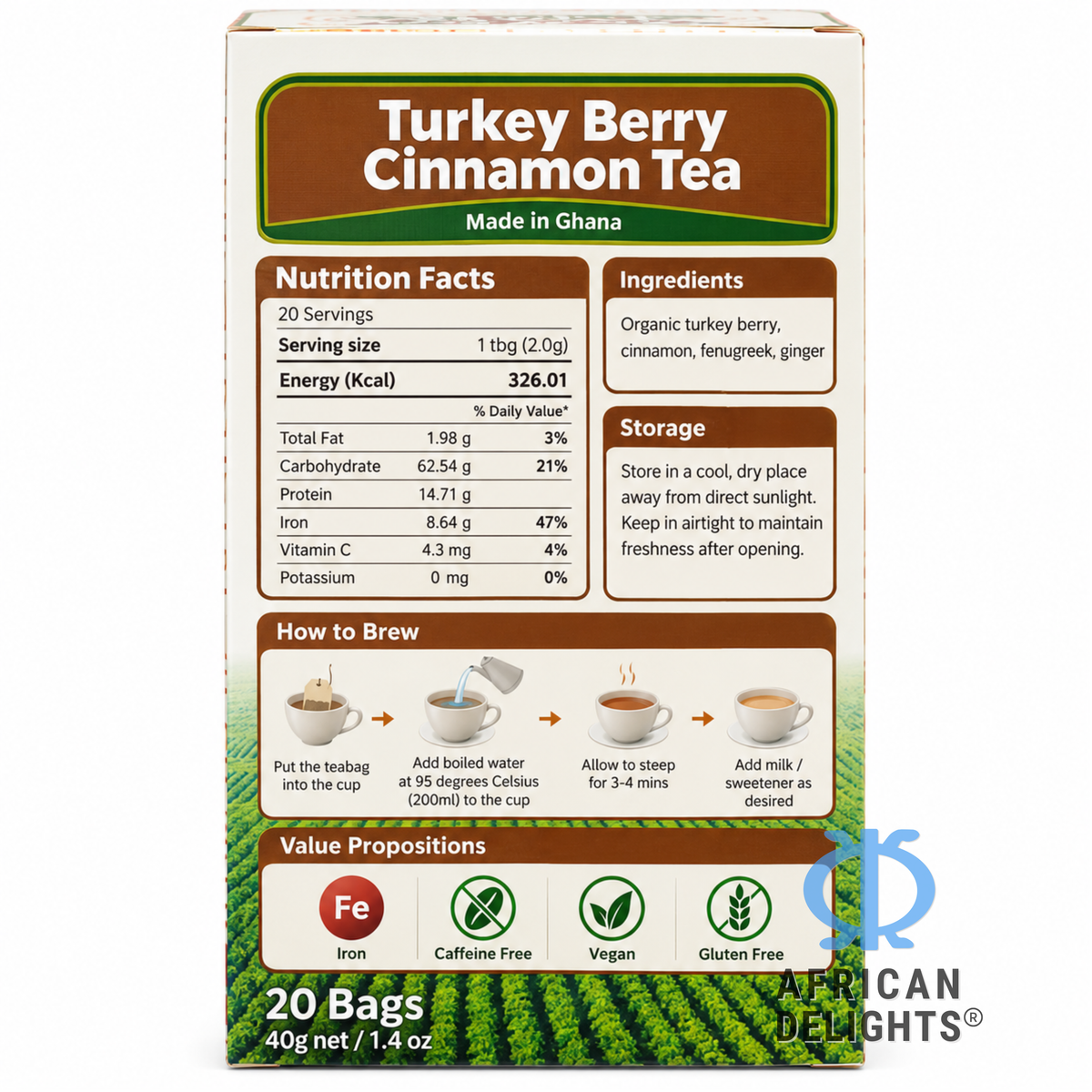Daliha Tea Turkey Berry Cinnamon Tea ingredients # Flavor_daliha-turkeyberry-cinnamon