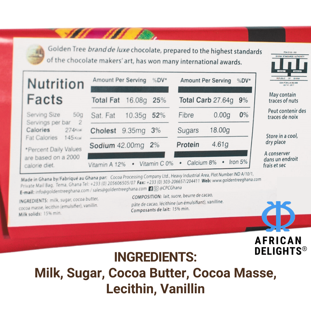 Kingsbite Milk Chocolate Bar | 100% Ghana Cocoa | Box of 10 Bars