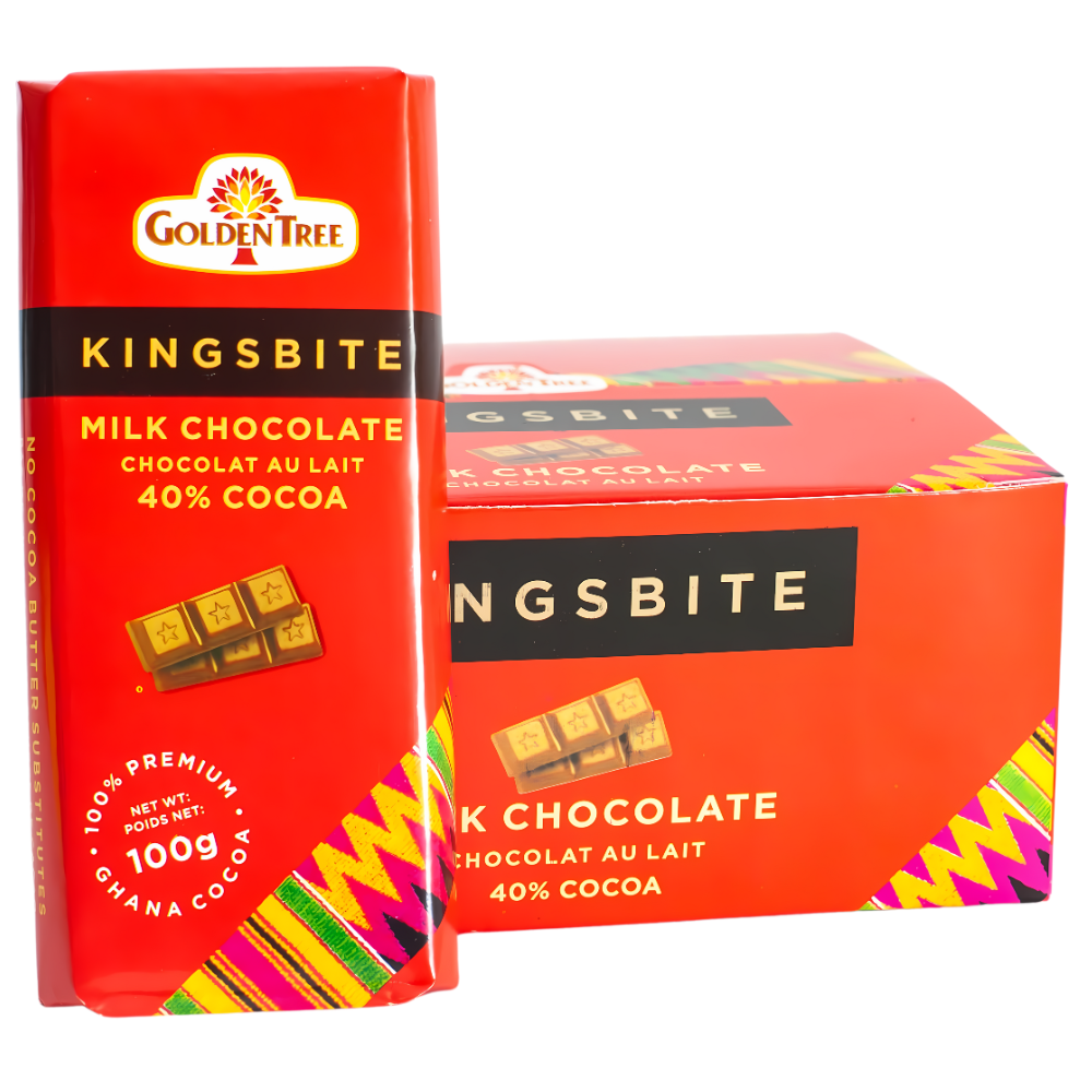 Kingsbite Milk Chocolate Bar | 100% Ghana Cocoa | 1 Bar