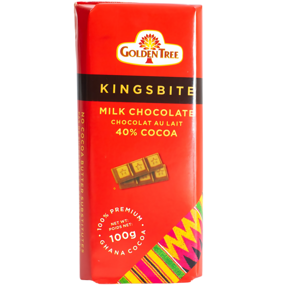 Kingsbite Milk Chocolate Bar | 100% Ghana Cocoa | 1 Bar