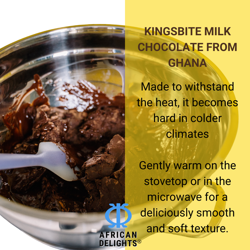 Kingsbite Milk Chocolate Bar | 100% Ghana Cocoa | Box of 10 Bars