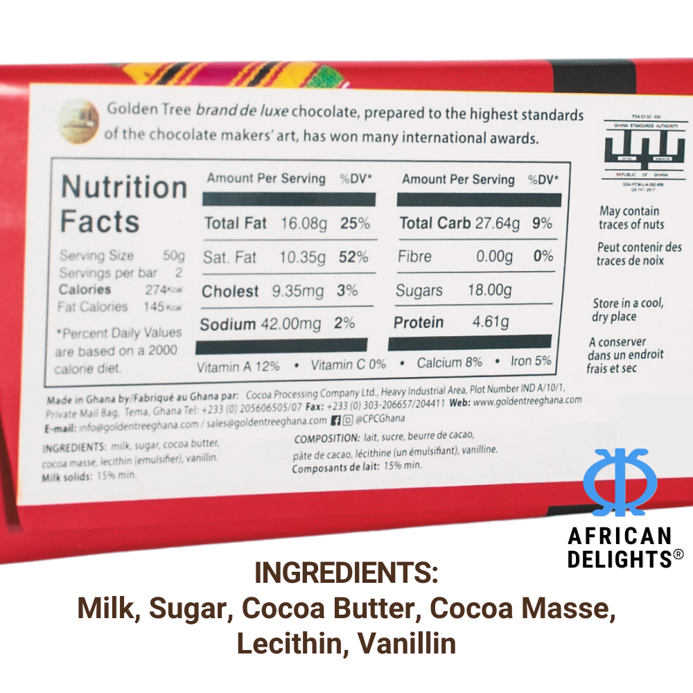 Kingsbite Milk Chocolate Bar | 100% Ghana Cocoa | 1 Bar