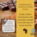 Kingsbite Milk Chocolate Bar | 100% Ghana Cocoa | Box of 10 Bars