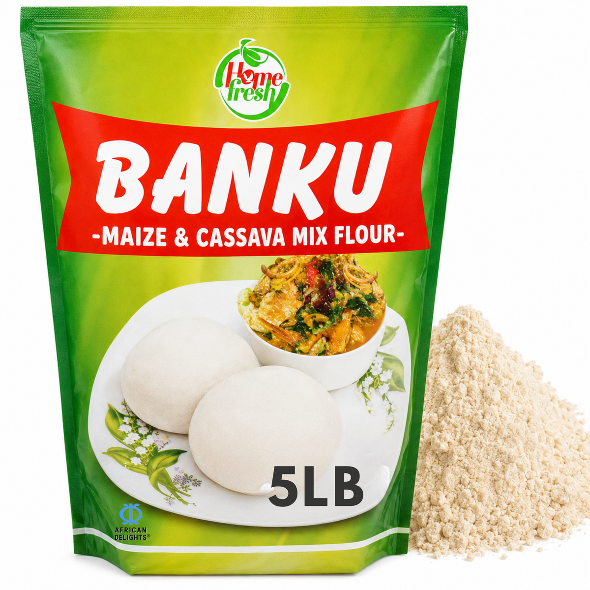 Homefresh banku mix maize cassava mix flour banku okra soup ghanaian food nigerian food african grocery