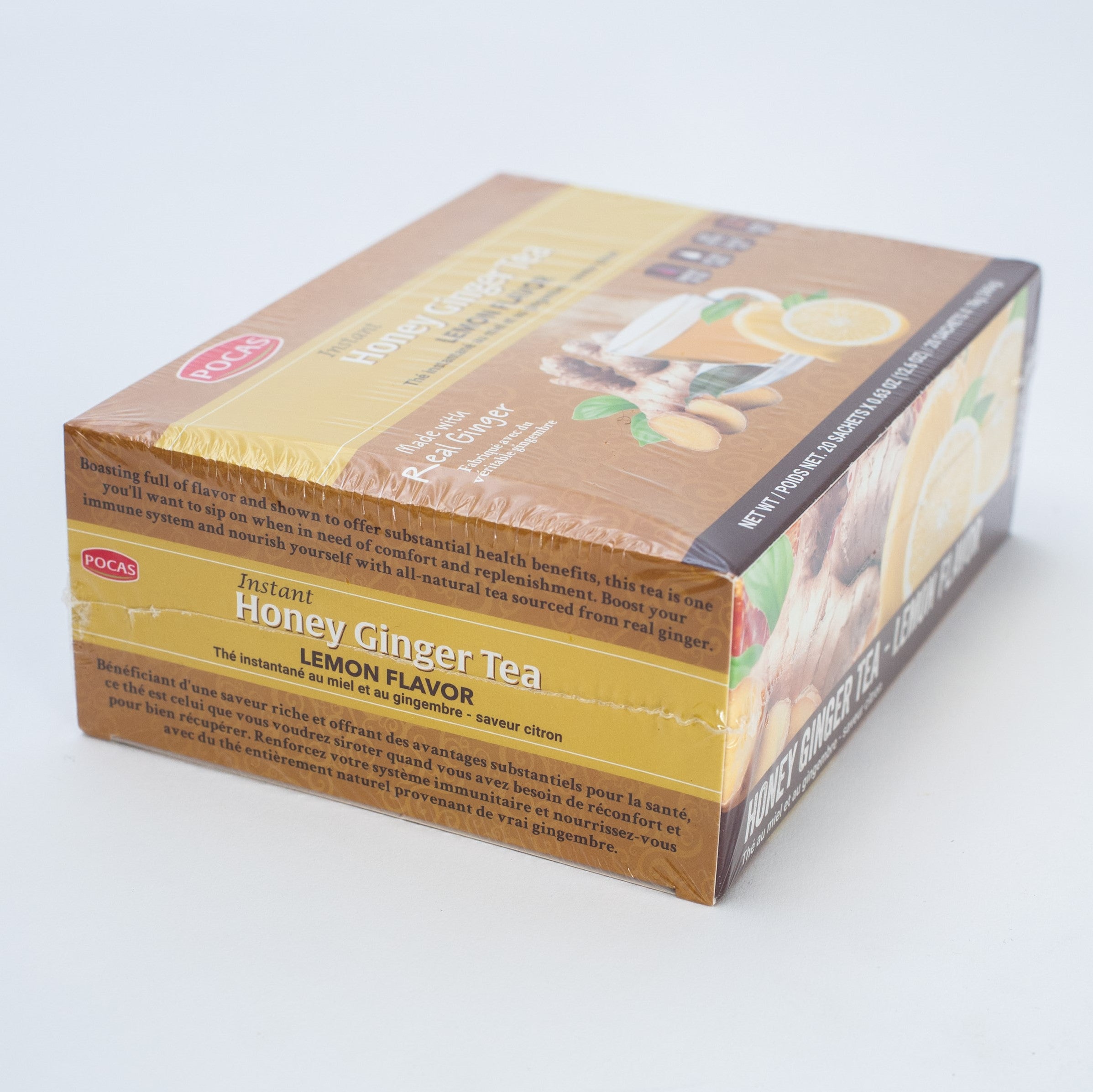 Instant Honey Ginger Tea - Lemon Flavor