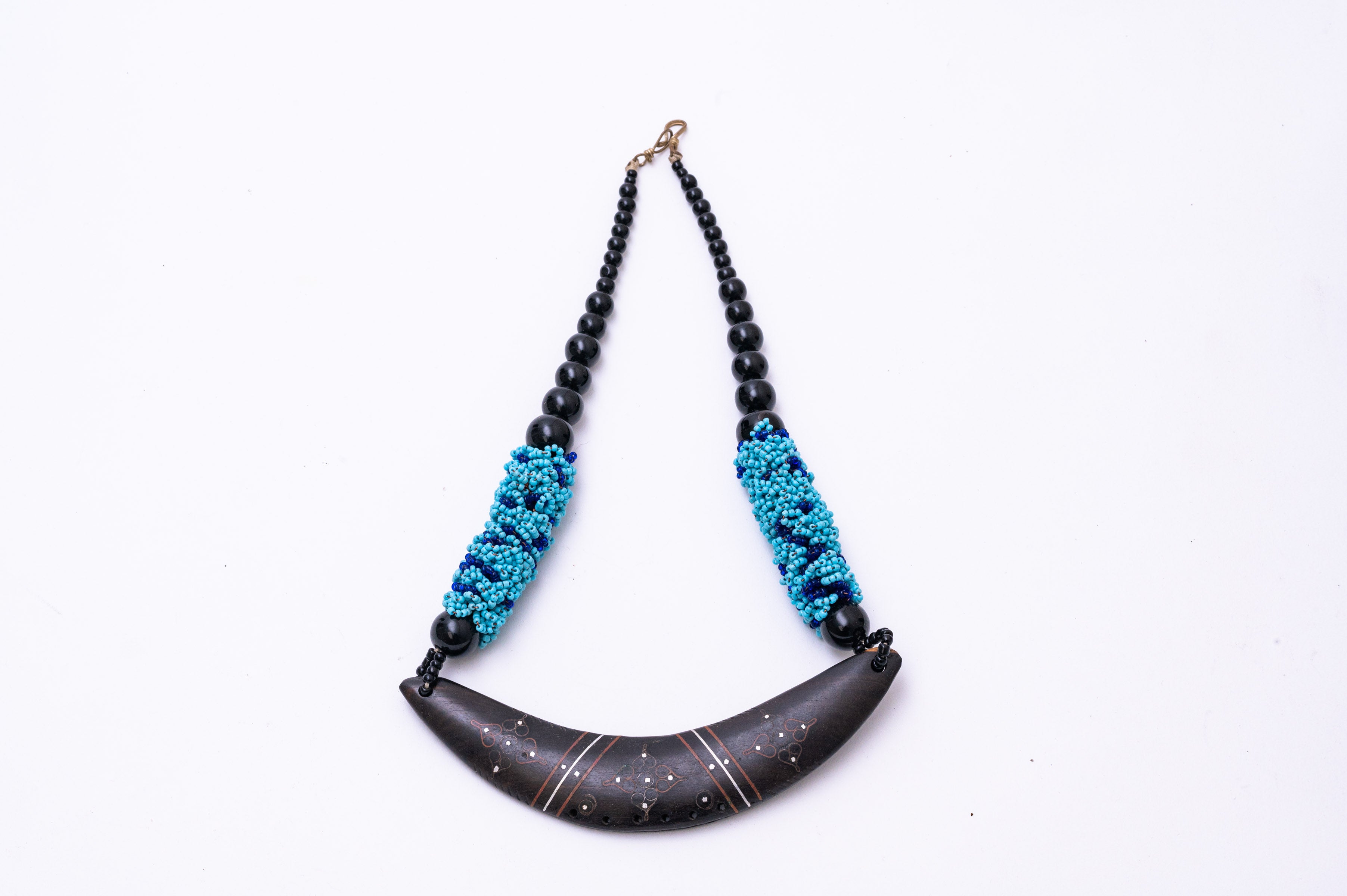 African Necklace - Blue/Black No. 1
