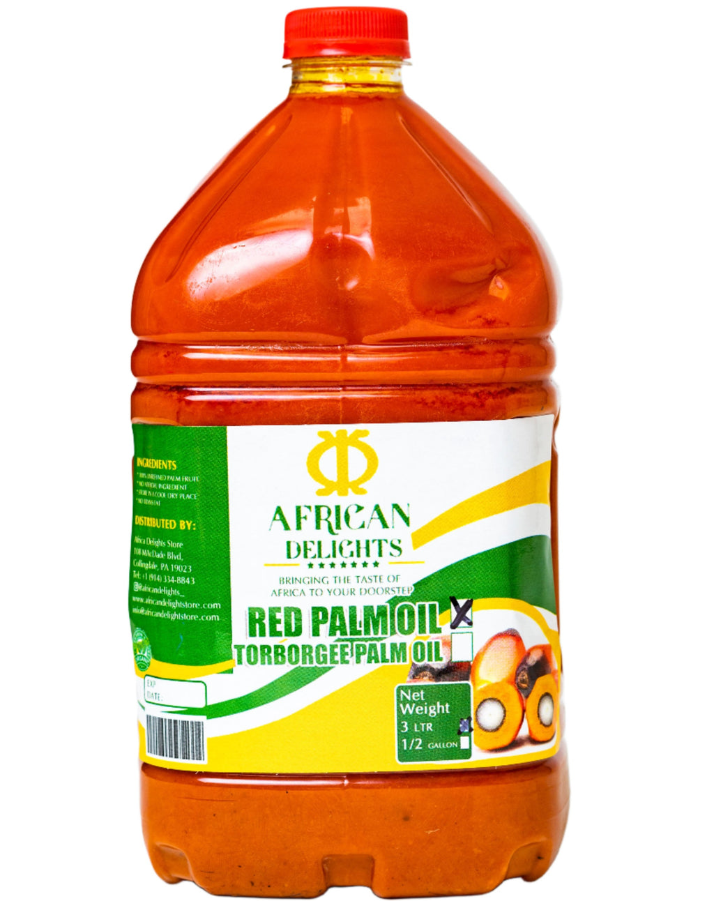 African Delights Torborgee Palm Oil 3 Liters, Size: One Size