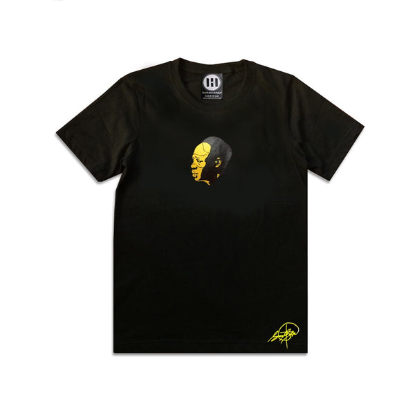 Kwame Nkrumah T-Shirt Black & Yellow Small Head