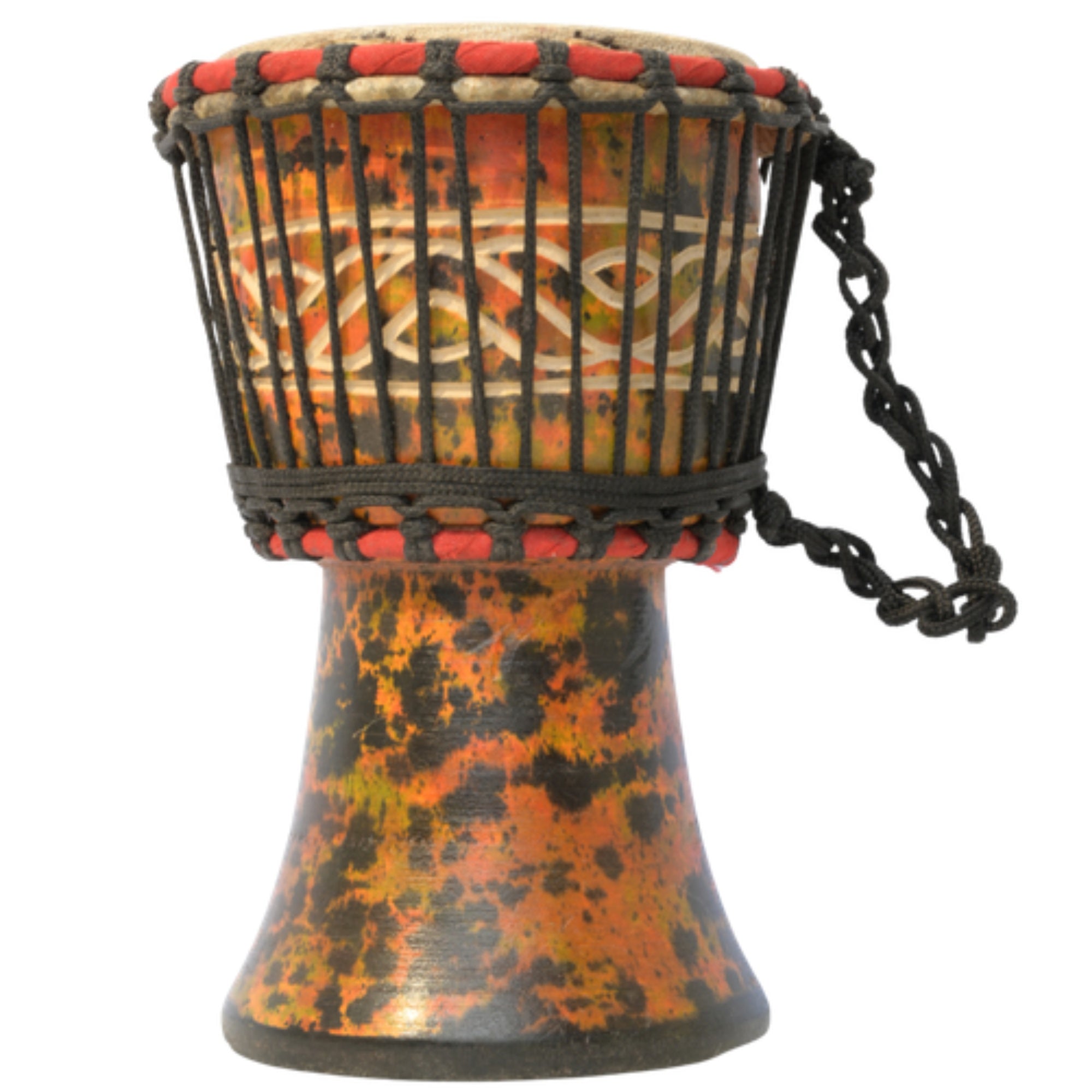 African Delights Authentic Djembe Drum – Hand-Carved in Ghana, Natural Goat Skin – Brown Spotted 1 – 5-Inch Mini African Hand Drum for Kids, Beginners & Travel, Ready to Play #Color_Brown Spotted 1