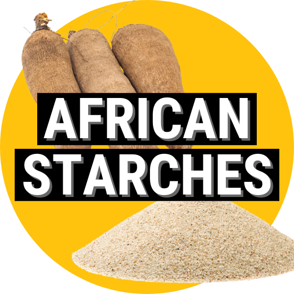 African starches gari yam cassava flour fufu banku kenkey 