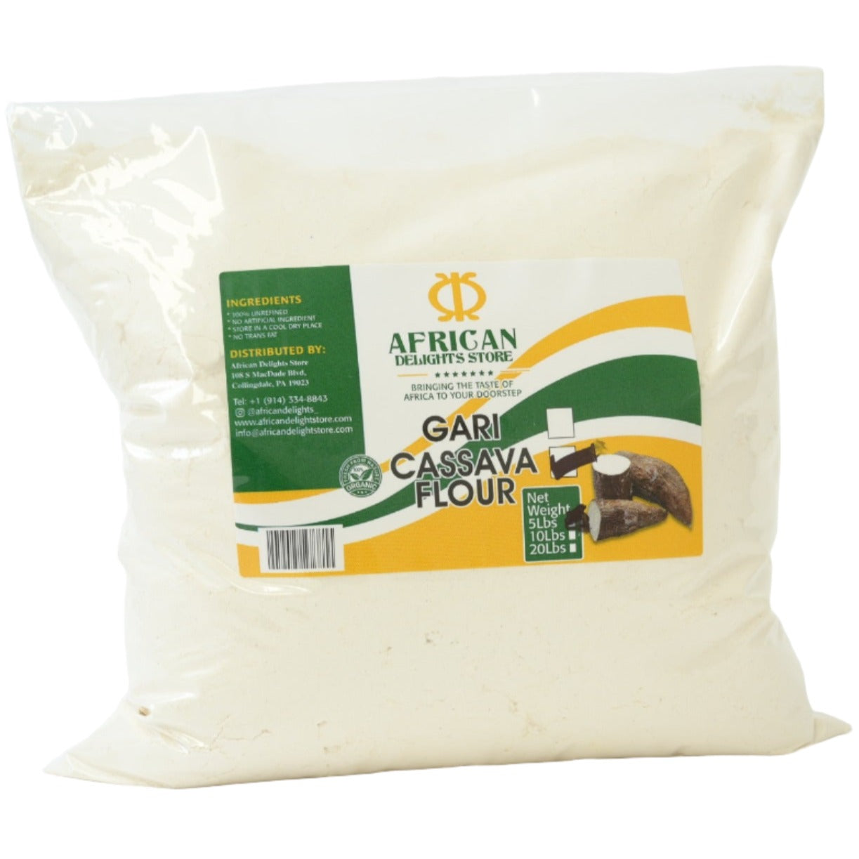 African Delights Cassava Flour African Delights Grocery Store near me Nigerian Ghanaian food Black owned business