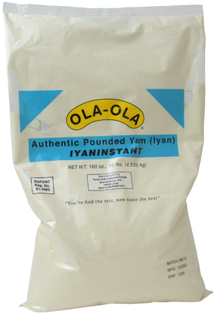 Ola-Ola Pounded Yam (Iyan) Flour - 10 Ibs African Delights Grocery Store near me Nigerian Ghanaian food Black owned business