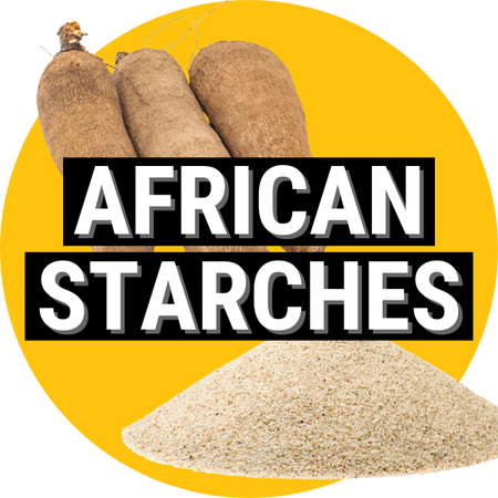 African starches gari yam cassava flour fufu banku kenkey 