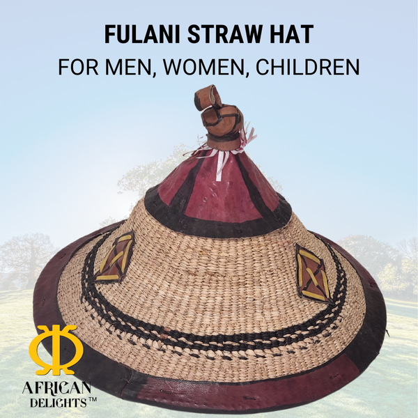 Handmade Fulani African Straw Hat