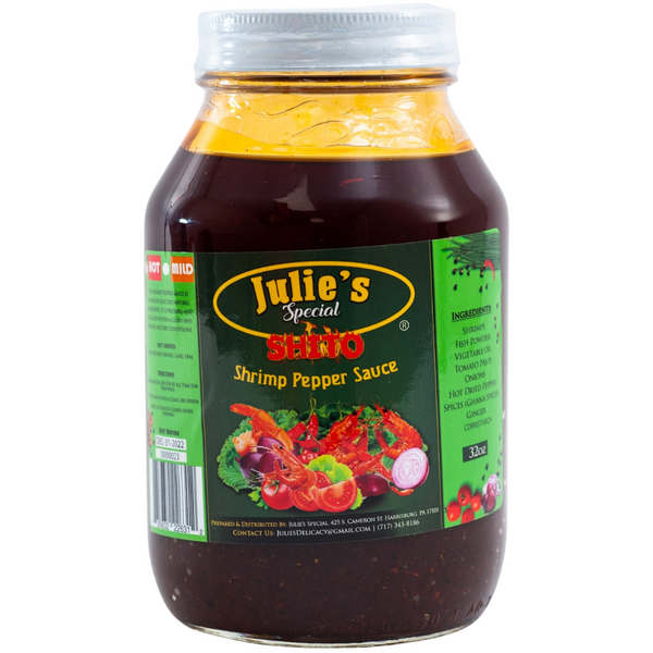 Julies's Special Shito 32 oz | Ghanaian Shrimp Pepper Sauce