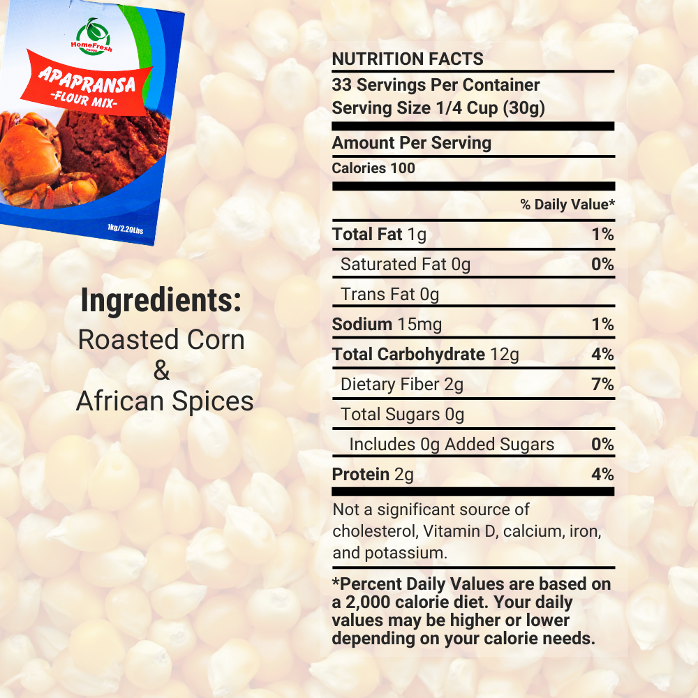 Apapransa Flour Mix banku homefresh ghana african grocery black owned Akplijii Akplidzi crab