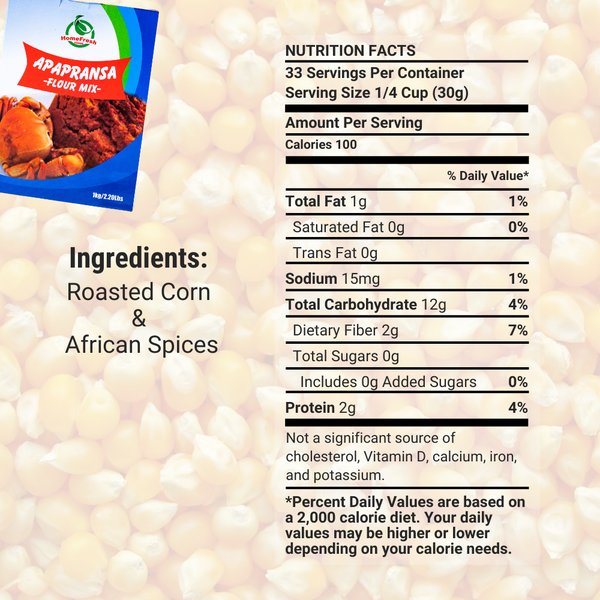 Apapransa Flour Mix banku homefresh ghana african grocery black owned Akplijii Akplidzi crab