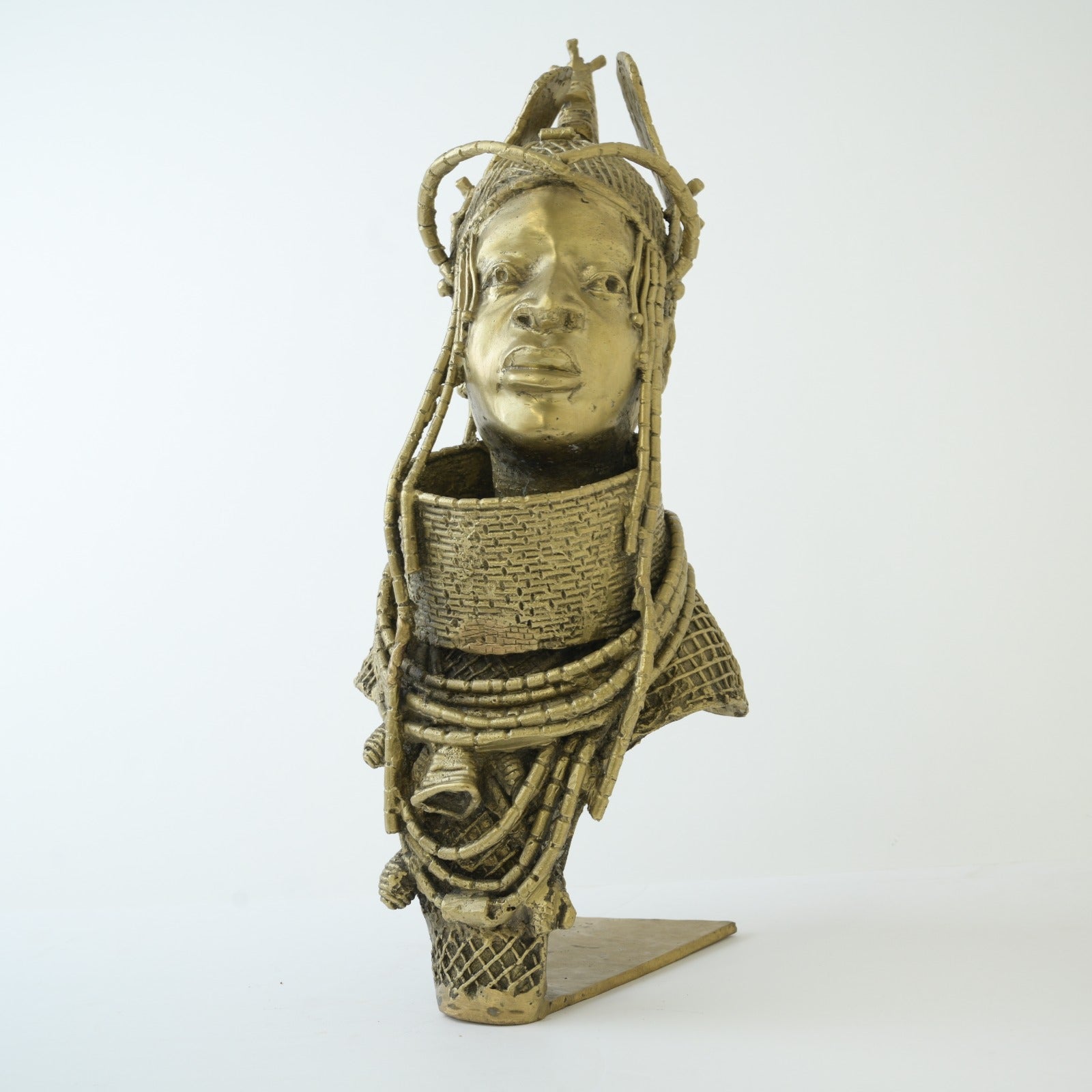 Benin Bronze Head Statue