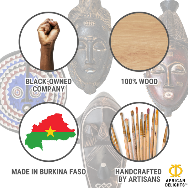 Bra Fie Mask - Handmade African Mask by Ghanaian Artisans