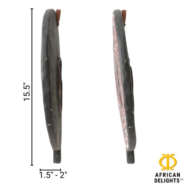 Sun Mask - Handmade African Mask, Burkina Faso (Black Red)