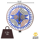 Sun Mask - Handmade African Mask, Burkina Faso (Blue)