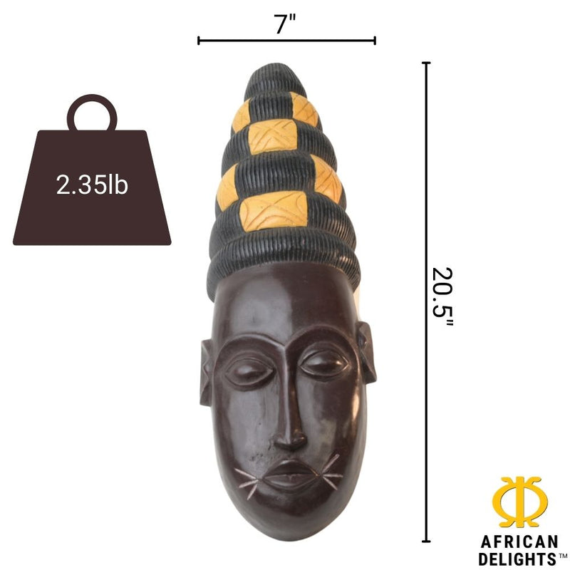 Fante Celebration Mask - Handmade African Mask by Artist Christopher Nyasafo