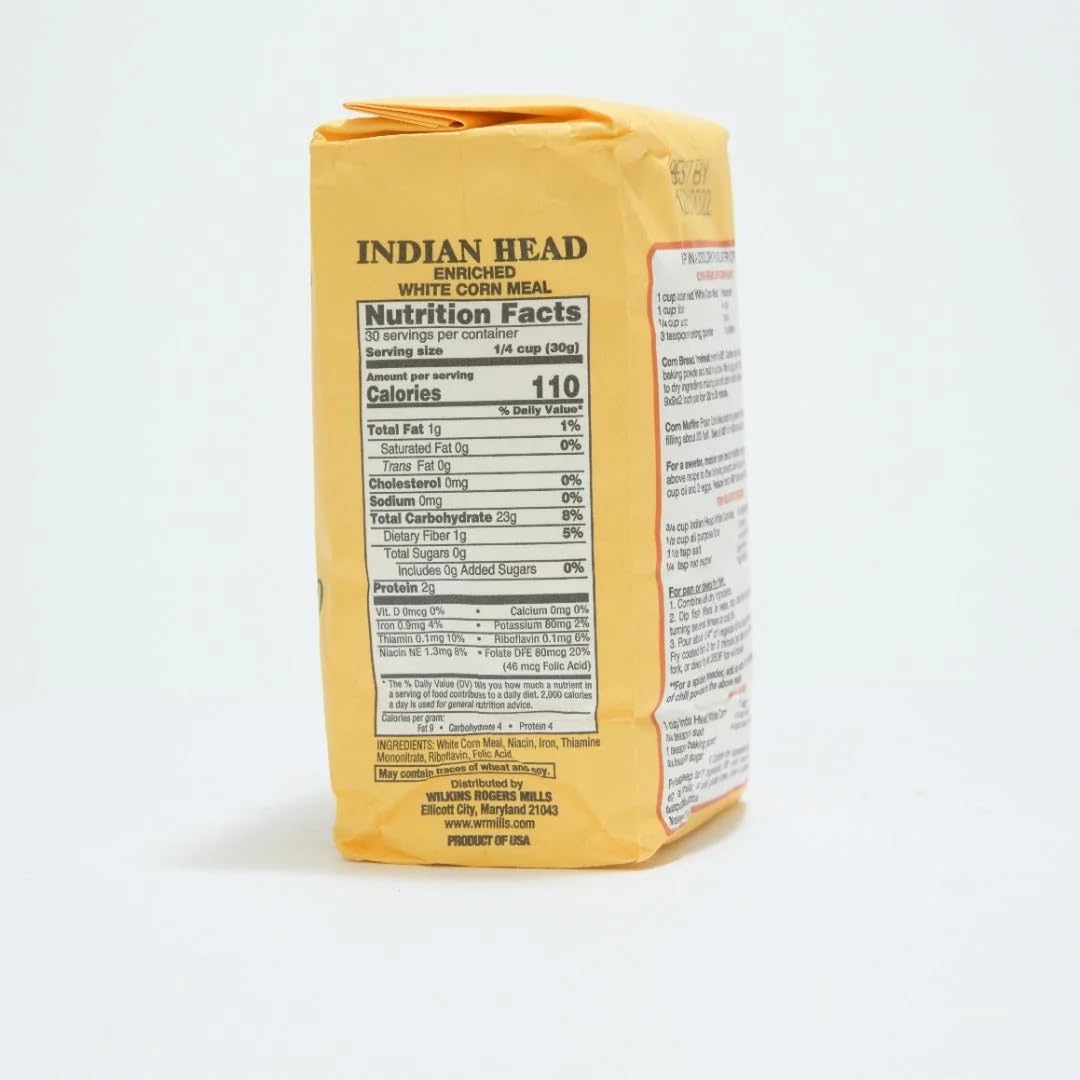 Indian Head White Corn Meal - 2lb