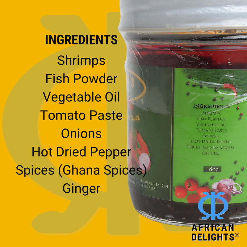 Julie's Special Shito 16 oz | Ghanaian Shrimp Pepper Sauce