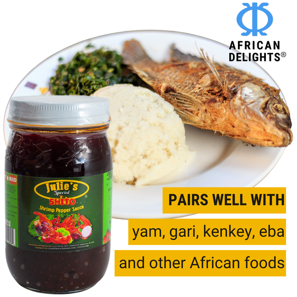 Julie's Special Shito 16 oz | Ghanaian Shrimp Pepper Sauce