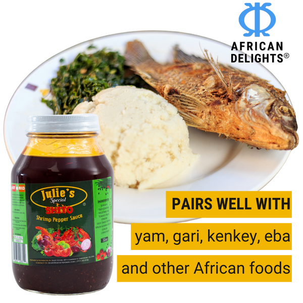 Julies's Special Shito 8 oz | Ghanaian Shrimp Pepper Sauce