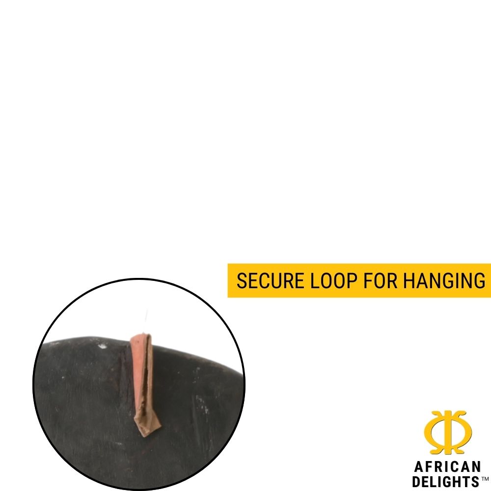 Sun Mask - Handmade African Mask, Burkina Faso (Red)