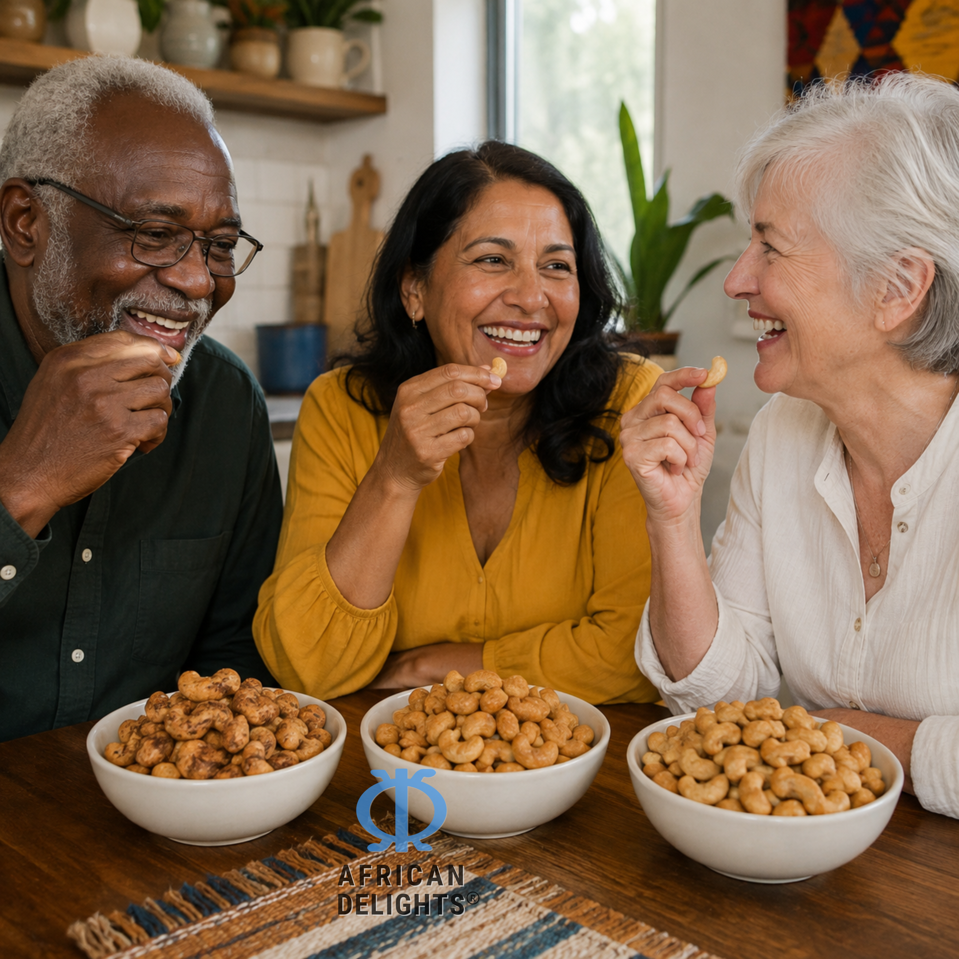 African Delights Roasted Cashews, Pack of 3