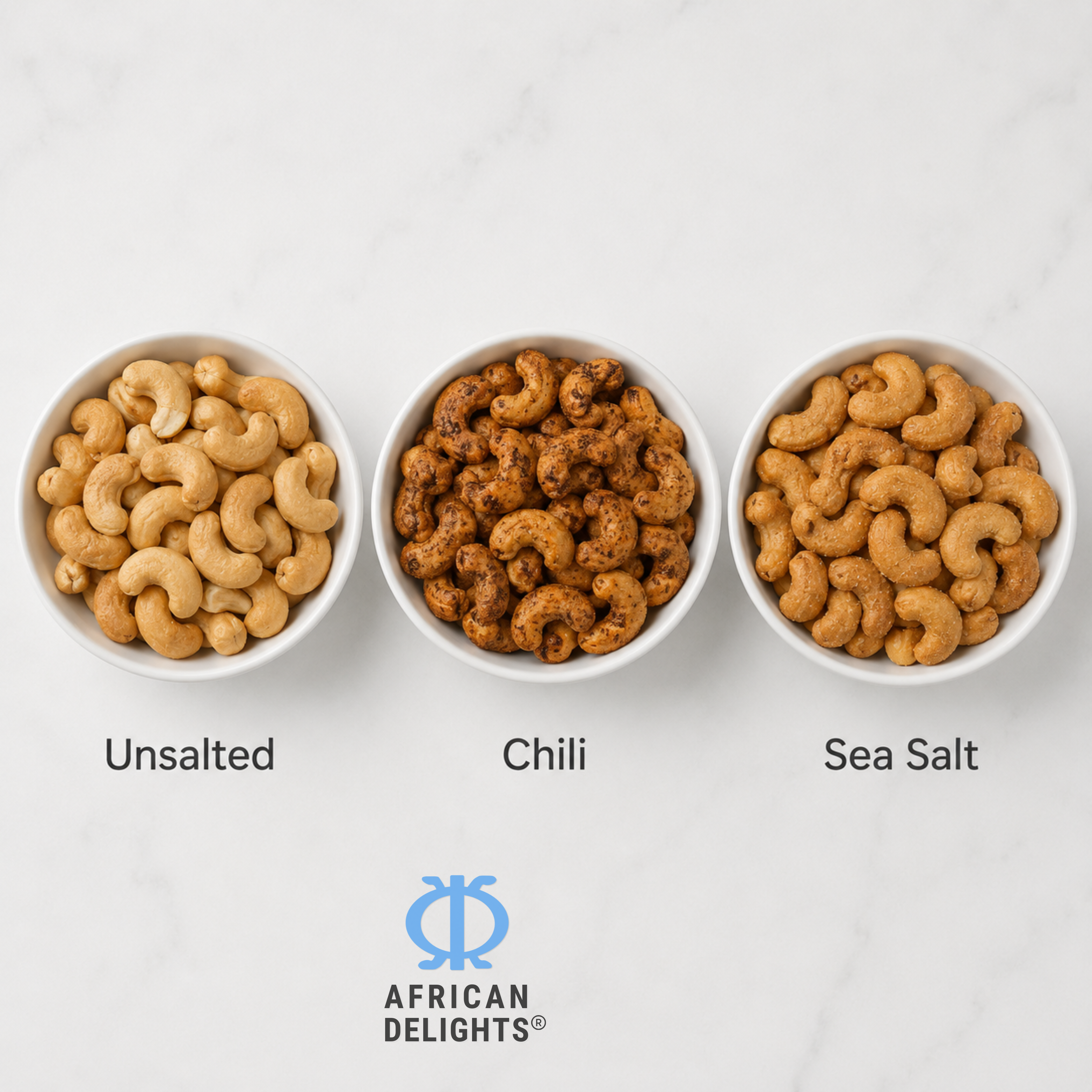 African Delights Roasted Cashews, Pack of 3