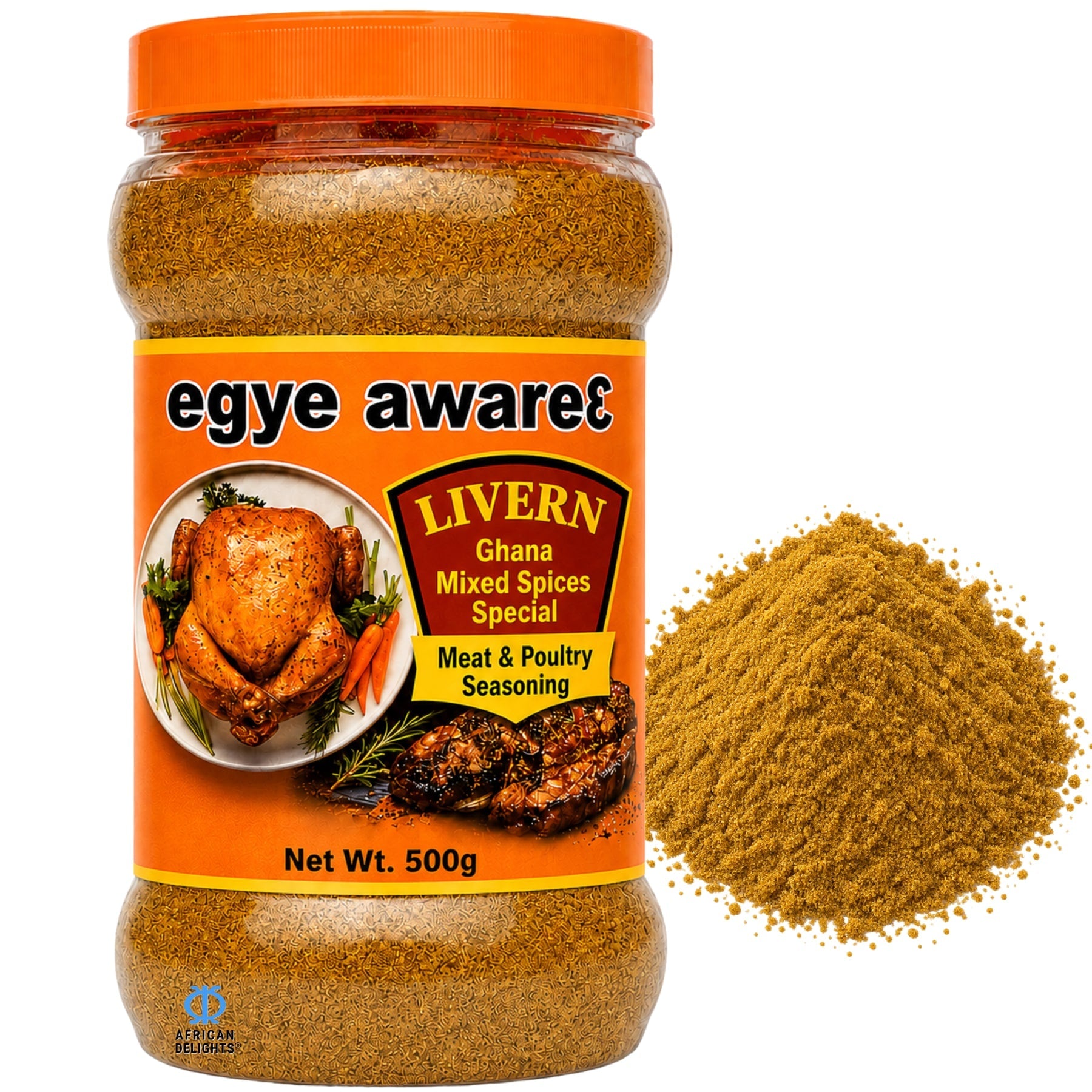 African Delights Egye Aware Ghanaian Mixed Spices 500g jar # Title_500g Jar
