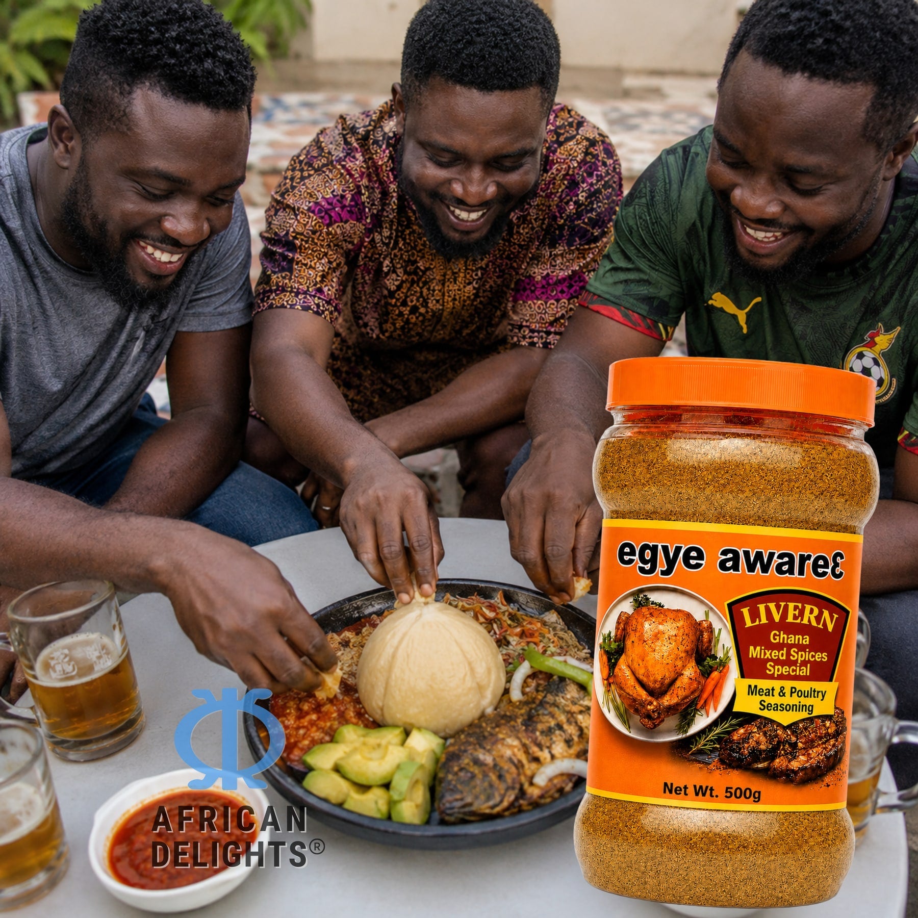 Egye Aware Ghanaian Mixed Spices lifestyle table scene