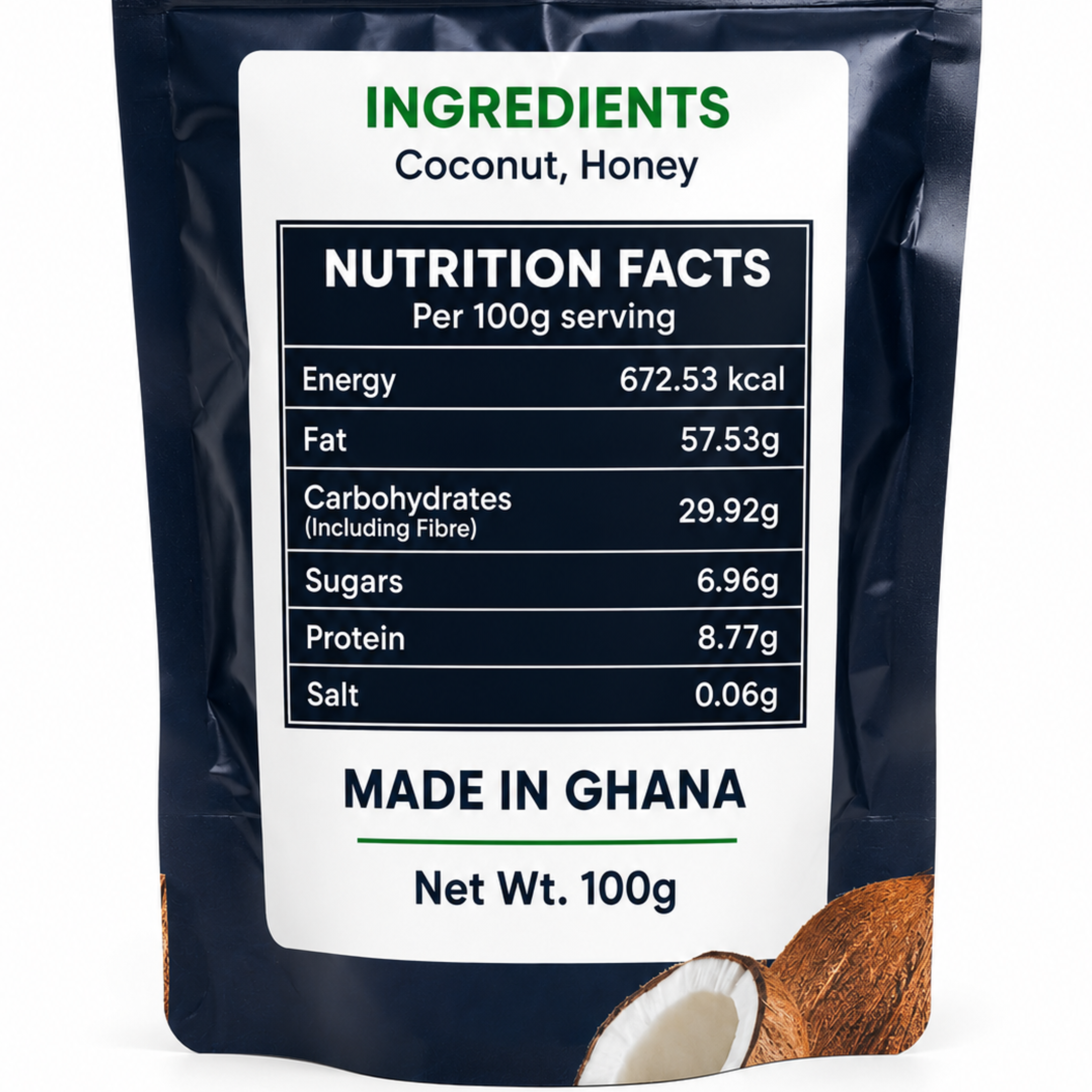 African Delights Honey Coconut Chips ingredients and nutrition facts # Flavor_Honey Coconut Chips