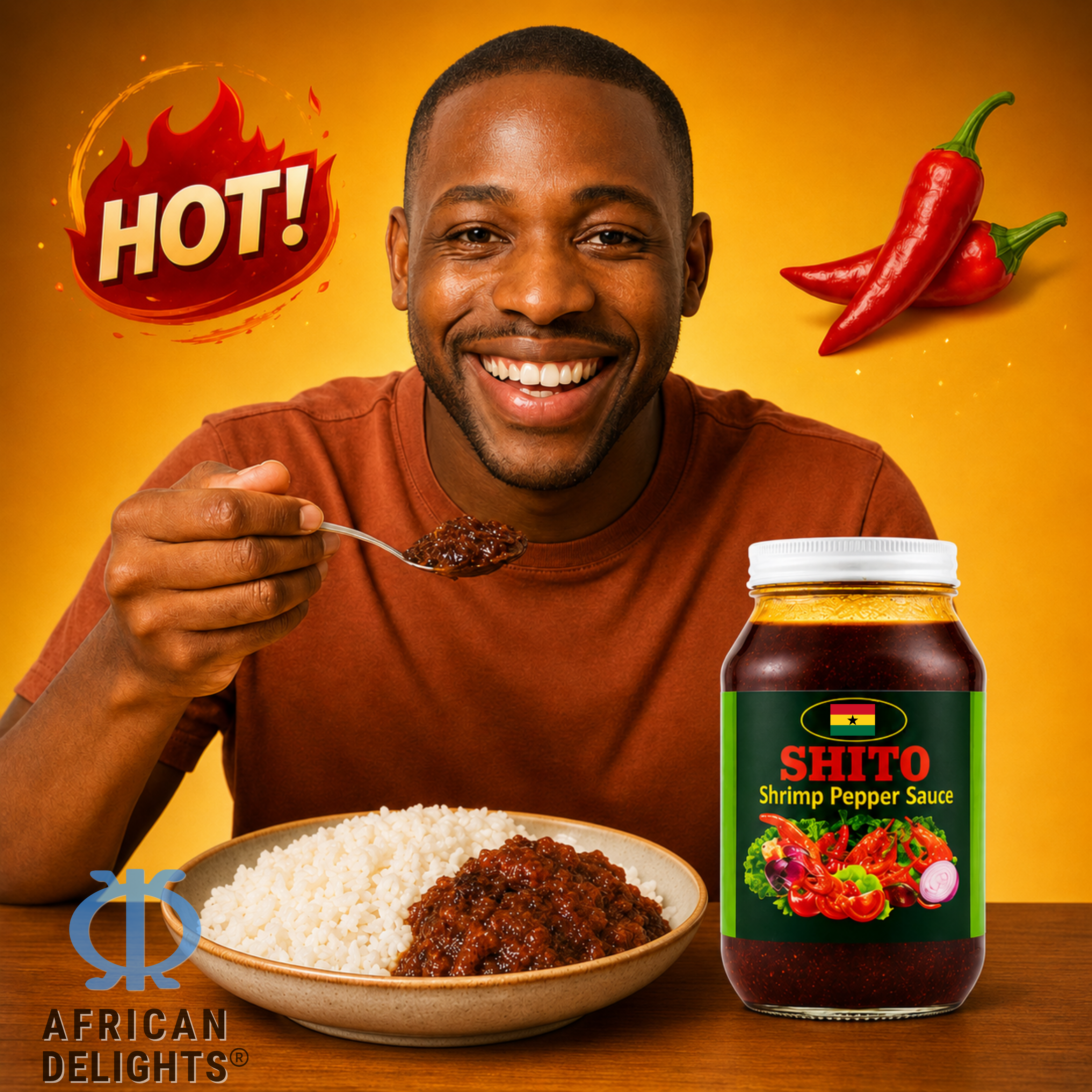 African Delights Julie's Special Shito Ghanaian shrimp pepper sauce lifestyle image 3
