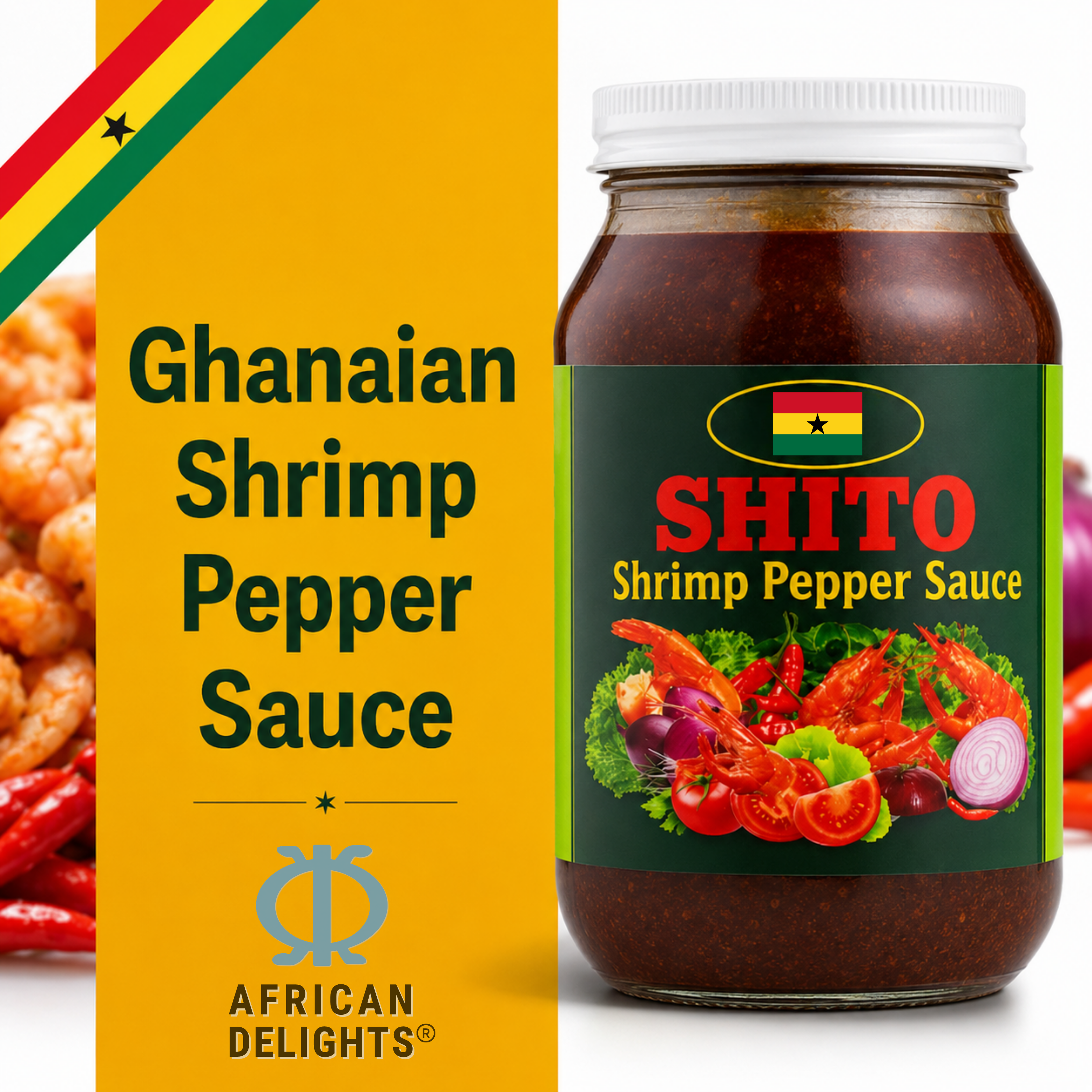 African Delights Julie's Special Shito Ghanaian shrimp pepper sauce lifestyle image 1
